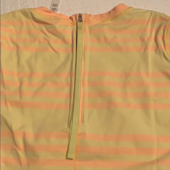 Lululemon yellow striped running top - Picture 3 of 4